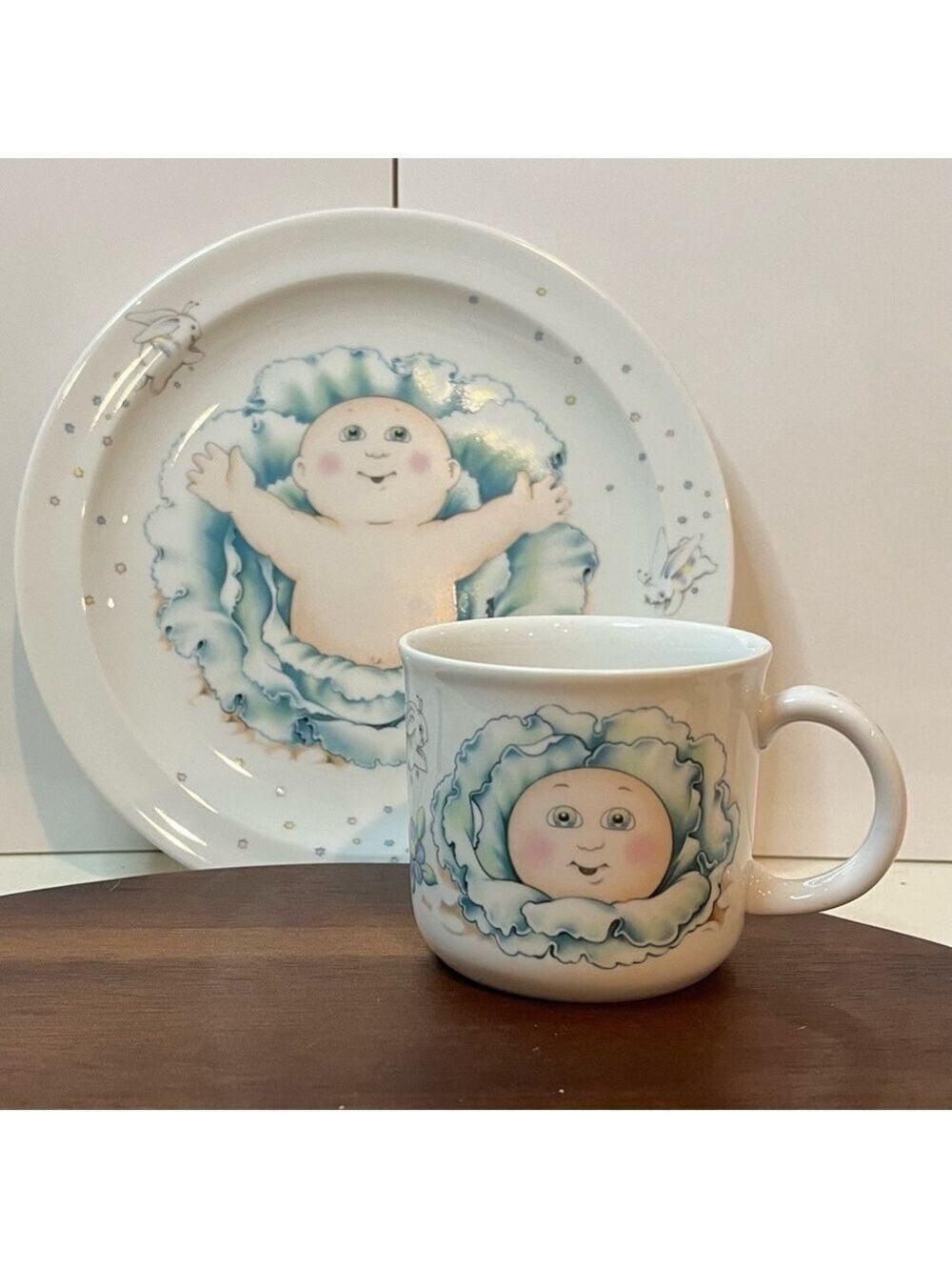 Vintage 1984 Cabbage Patch Kids Royal Worcester Plate & Mug Set
